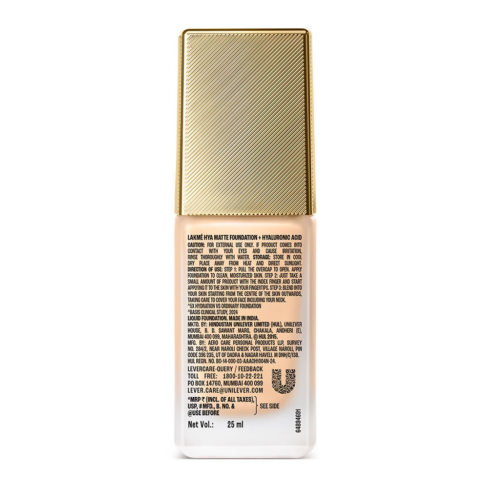 Lakme 9to5 Hya Matte Foundation + Hyaluronic Acid - Warm Light