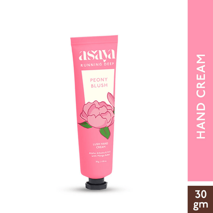 Asaya Peony Floral Hand Cream Softens Dry, Rough Hands For Men & Women