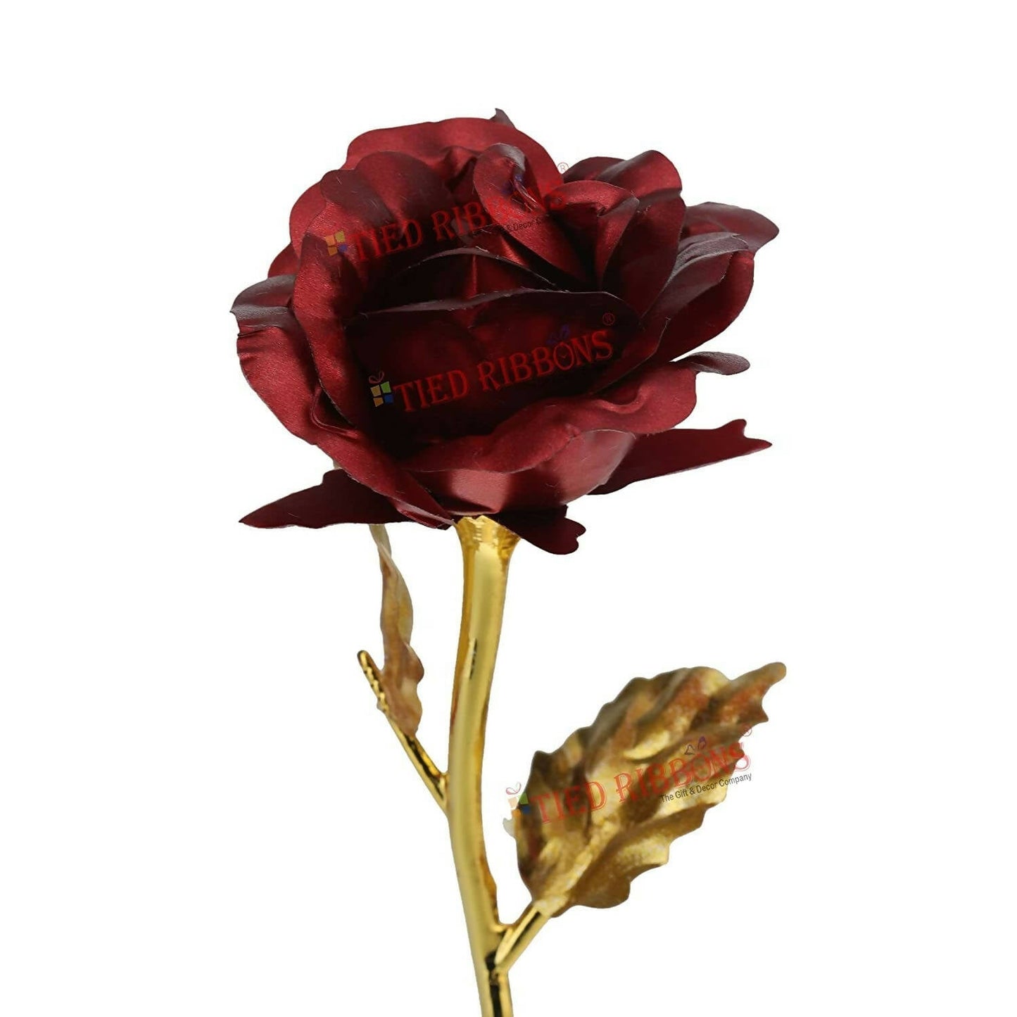 Tied Ribbons Rose Flower Artificial With Teddy - Valentines Day Gift Box