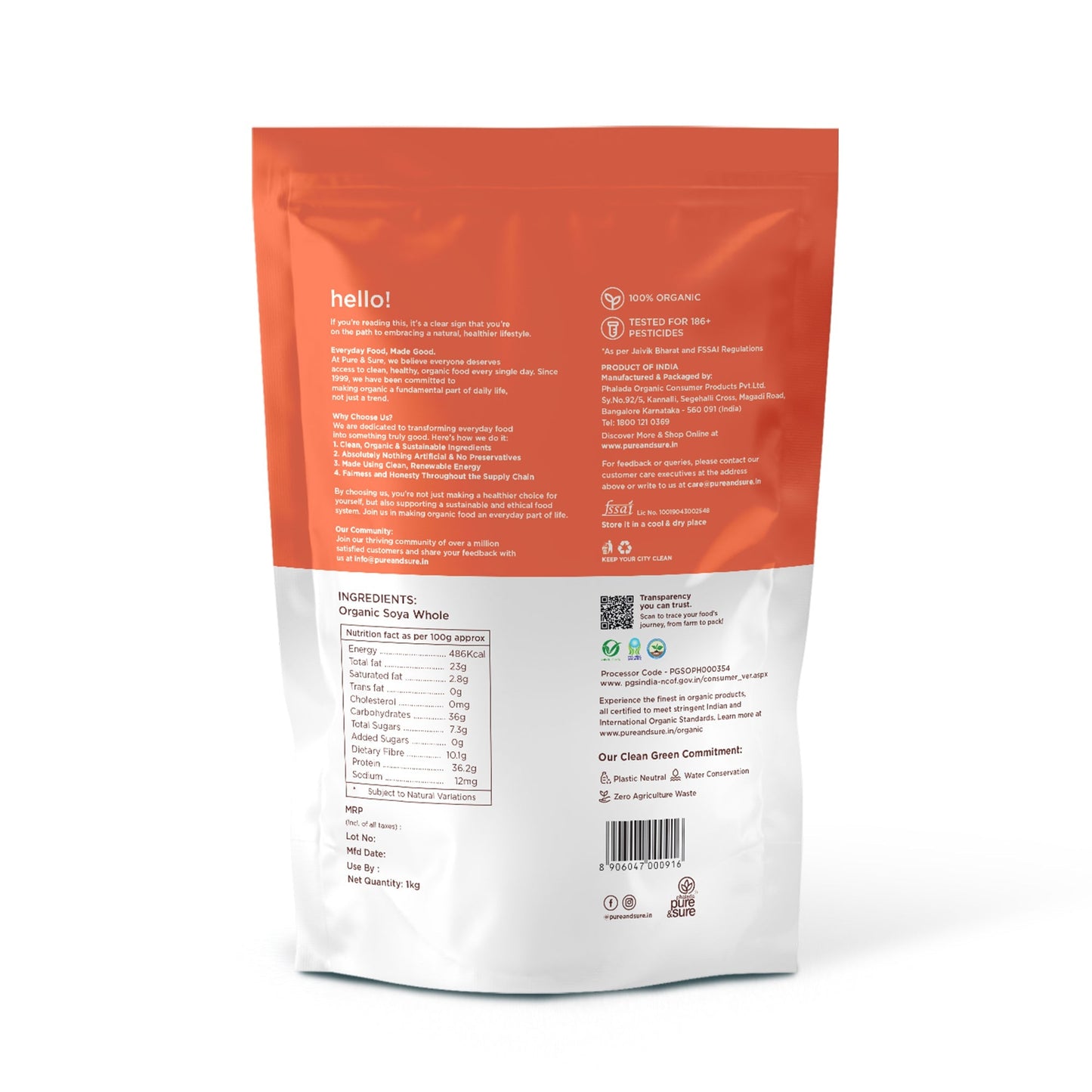 Pure & Sure Organic Soya Flour