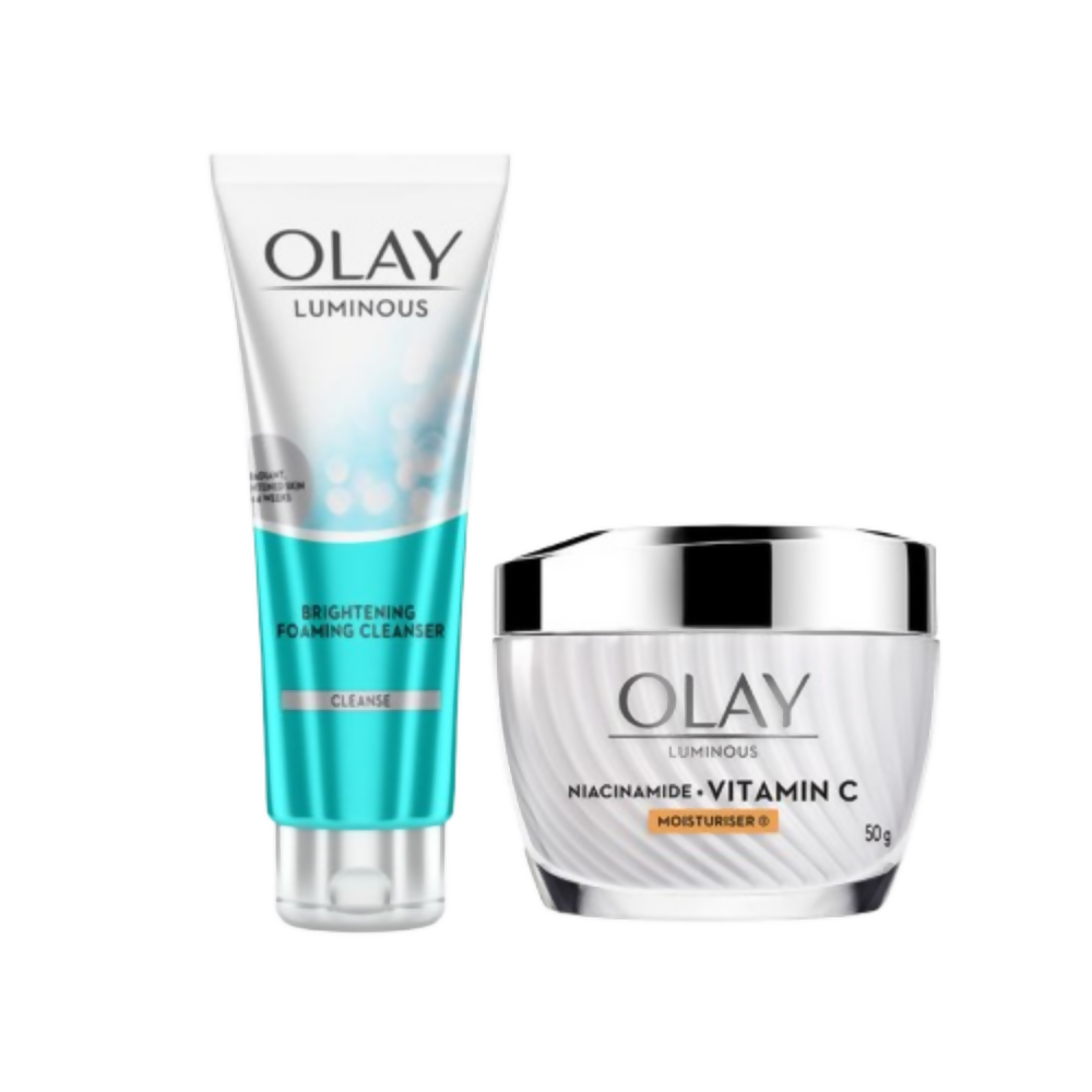 Olay Vitamin C Kit For 2x Glow - Cream With Free Cleanser