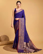 Vedant Vastram Soft Litchi Silk Banarasi Silk Saree - Violate