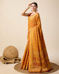 Vedant Vastram Soft Litchi Silk Kanjeevaram Silk Saree - Mustard