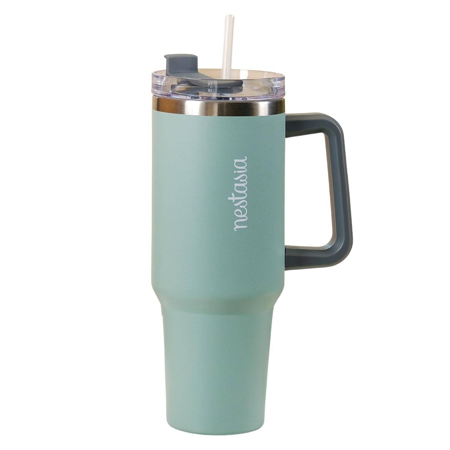 Nestasia Tumbler with Handle Straw & Lid - 1.2L (Green)