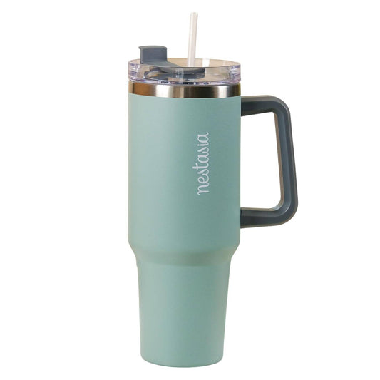 Nestasia Tumbler with Handle Straw & Lid - 1.2L (Green)