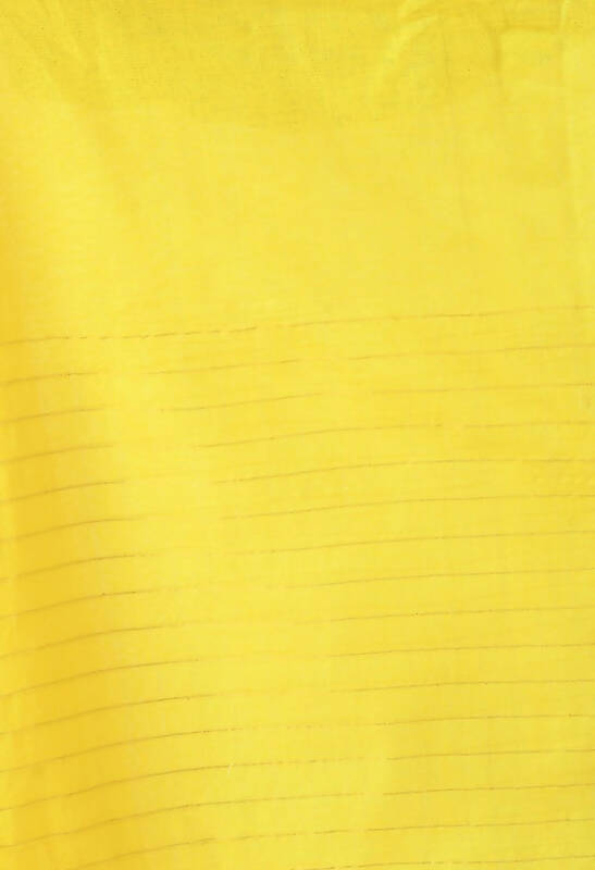 Mominos Fashion Moeza Yellow Bhagalpuri Handloom Silk Raj Shree Saree with unstitched Blouse piece