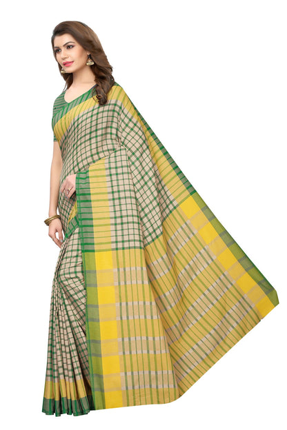 Vamika Cream Cotton Silk Weaving Saree