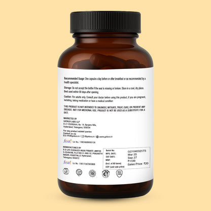 GATACA Pure Betaine TMG - 500 mg Capsules