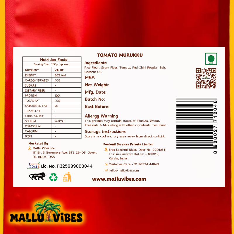Mallu Vibes Tomato Murukku