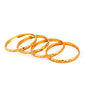 Gold-Polished Alloy Set Of 4 Bangle - The Pari