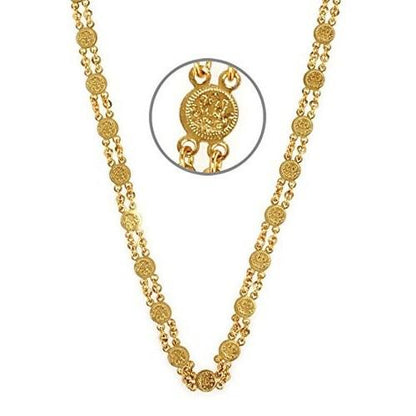 Gold-Polished Alloy Goddess Laxmi Ginni Chain - The Pari