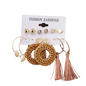 Gold-Polished Alloy Set Of 6 Designer Earrings - The Pari