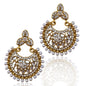 Gold-Polished Alloy Traditional Look Pearl Studded Earrings - The Pari
