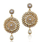 Gold-Polished Alloy Traditional Look Pearl Studded Earrings - The Pari