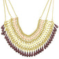 Gold-Polished Alloy Beaded Statement Necklace - The Pari
