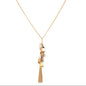 Gold-Polished Alloy Long Multi Chain Necklace - The Pari