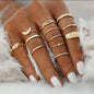 Gold-Polished Alloy Stylish Contemporary Stackable Ring - The Pari