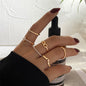 Gold-Polished Alloy Stylish Contemporary Stackable Ring - The Pari