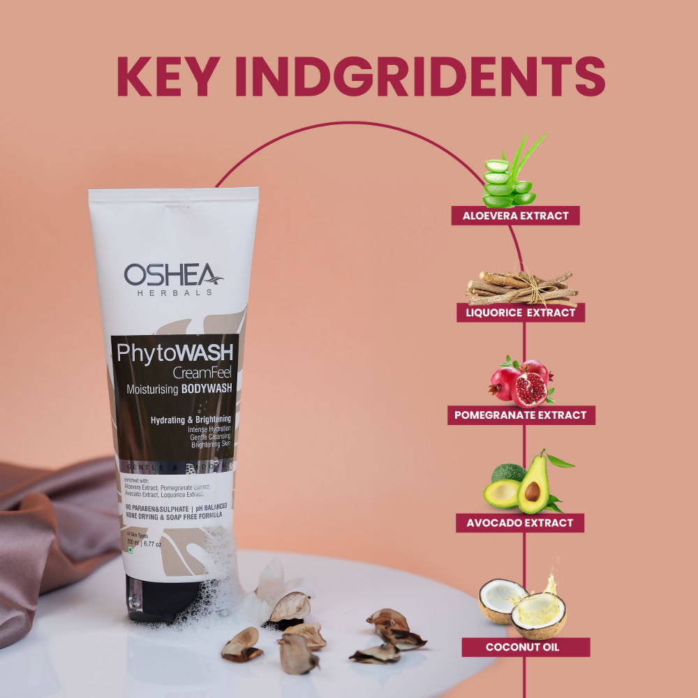 Oshea Herbals Phytowash Cream Feel Moisturising Body Wash