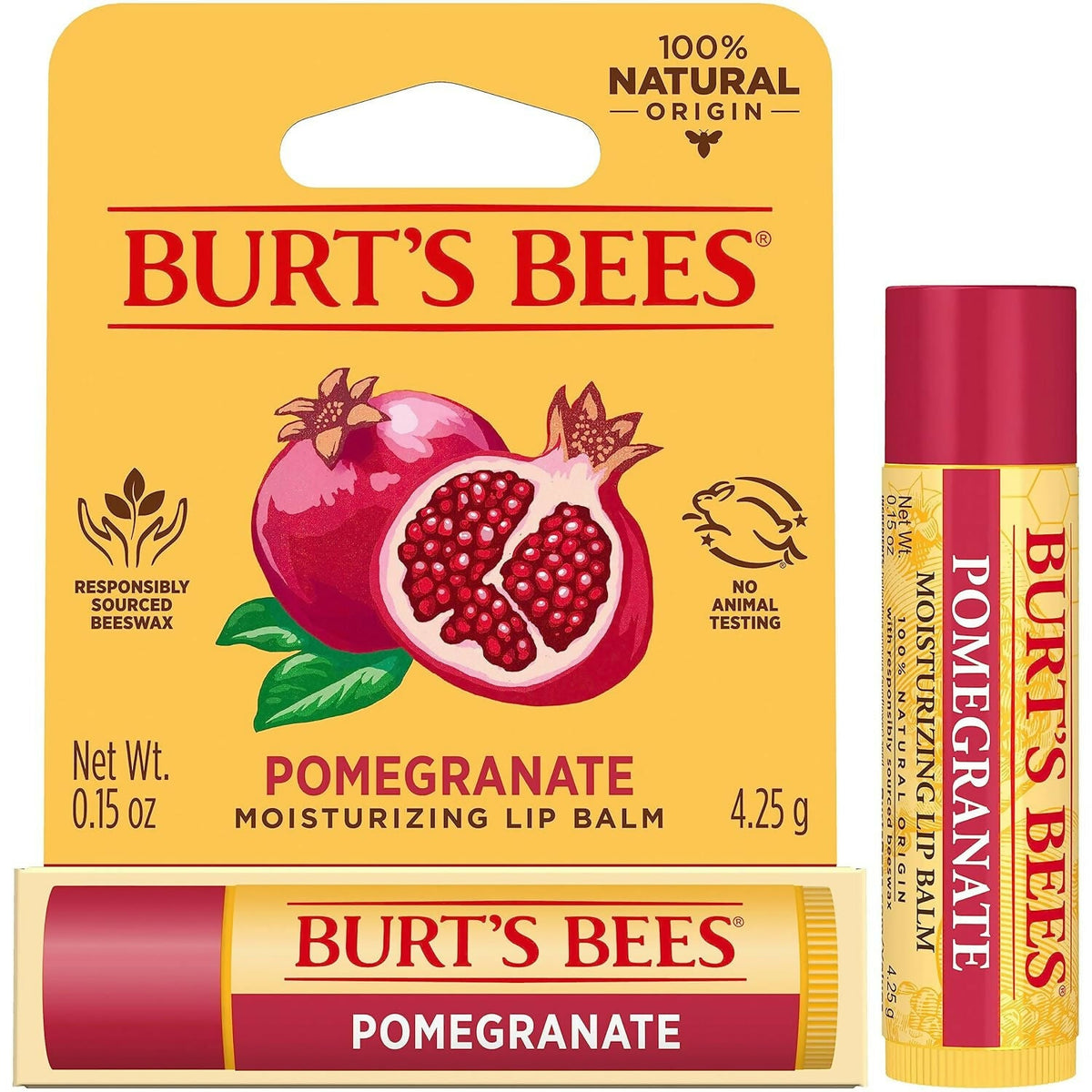 Burt's Bees Pomegranate Moisturizing Lip Balm