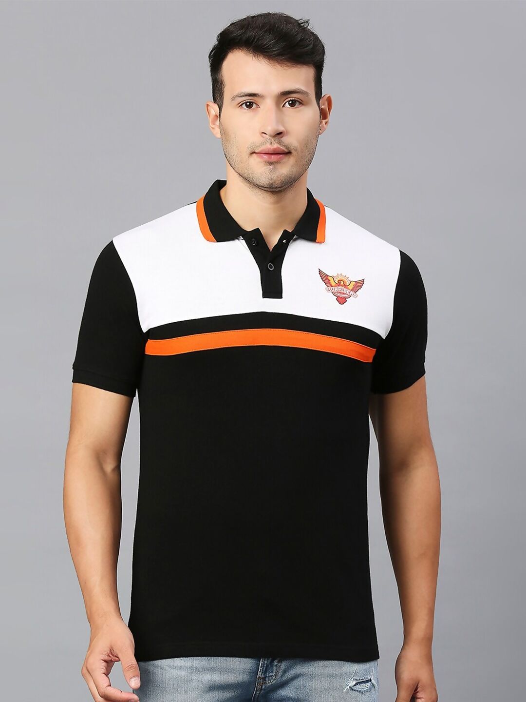 Fancode Sunrisers Hyderabad Logo Print Cotton IPL T-shirt