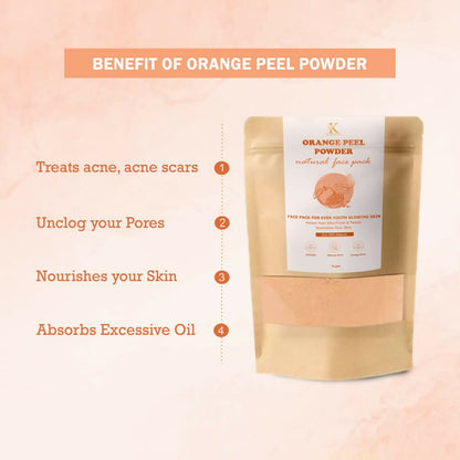 Kimayra Natural Orange Peel Powder Face Pack For Youth Glowing Skin & Reduces Scars