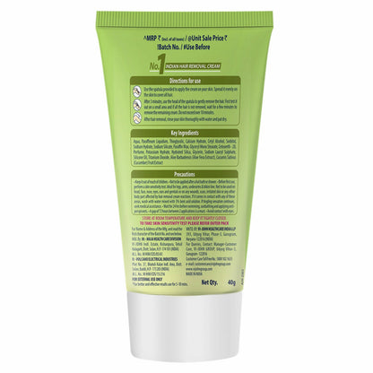 VI-JOHN Feather Touch Cucumber & Aloevera Hair Removal Cream for Women for Sensitive Skin Suitable for Legs, Underarms, Bikini Line, Arms