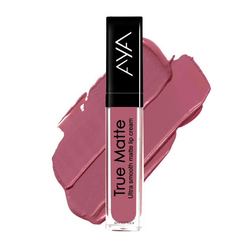 AYA True Matte Liquid Lipstick, Ultra Smooth Matte Lip Cream - 06 Pink Nude