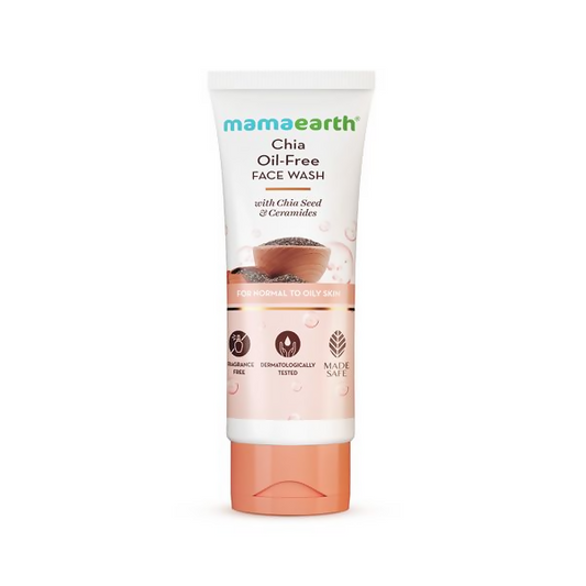 Mamaearth Chia Oil-Free Face Wash with Chia Seed & Ceramides for Normal to Oily Skin