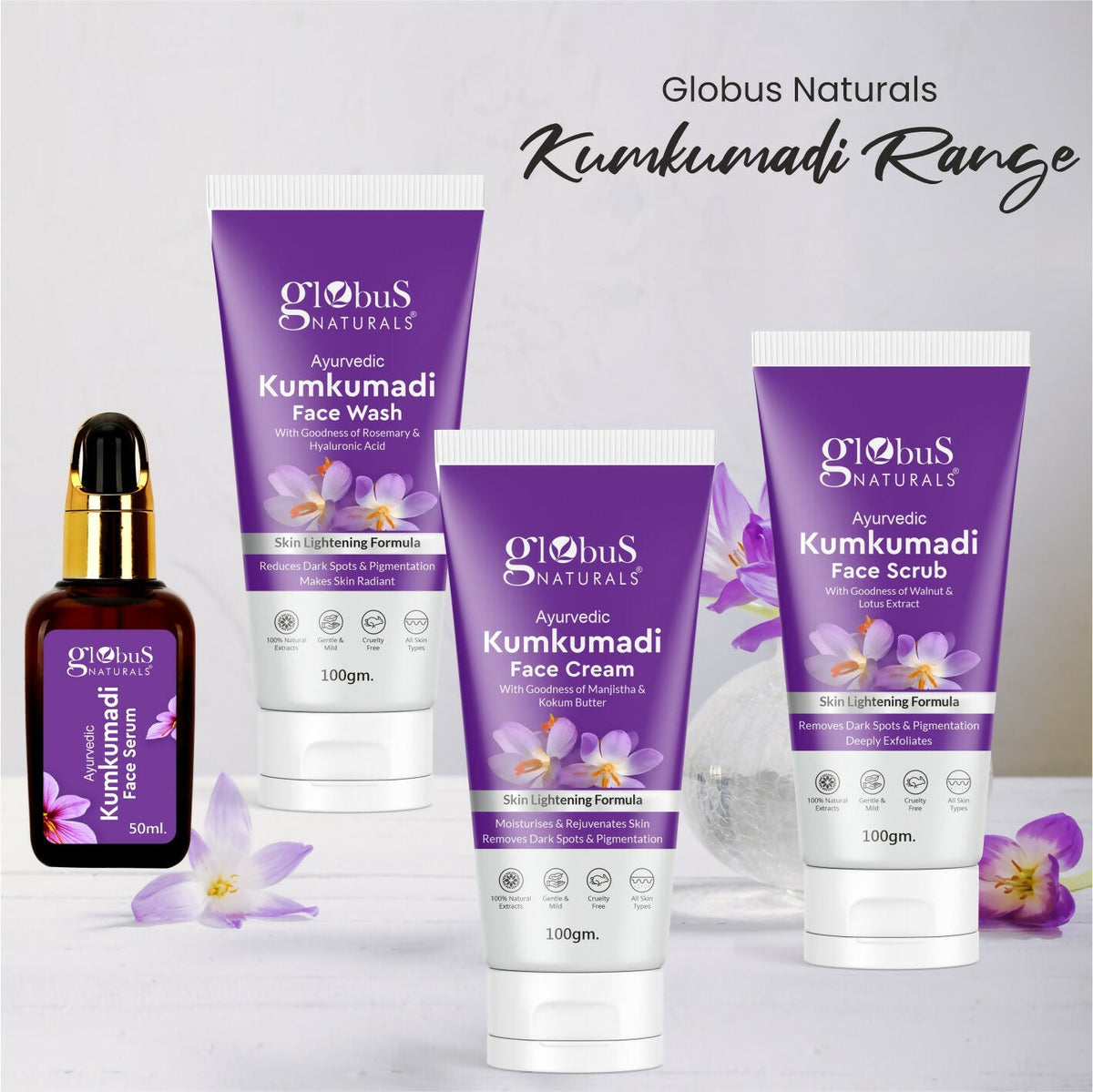 Globus Naturals Ayurvedic Kumkumadi Skin Lightening Face Scrub