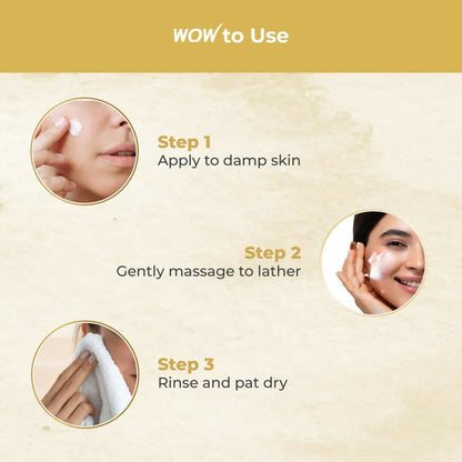 WOW Skin Science Rice Water & Ceramide Hydrating Face Wash, Brightens Skin, Tightens Pores