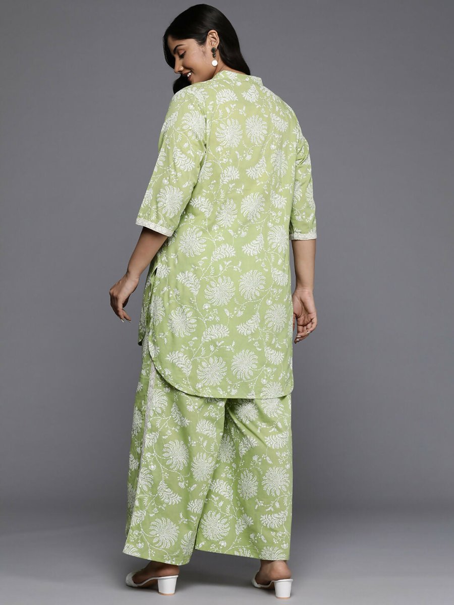 Ahalyaa Women's Traditional wear Co-ords - Green