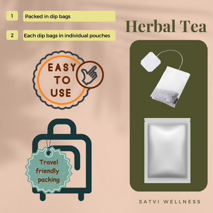 Satvi Wellness Turmeric Ginger Amla Tea| Turmeric Tea| Ginger Tea| Amla Tea | Herbal Tea