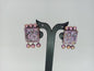 Terracotta Beautiful Swan Studs-Lavender