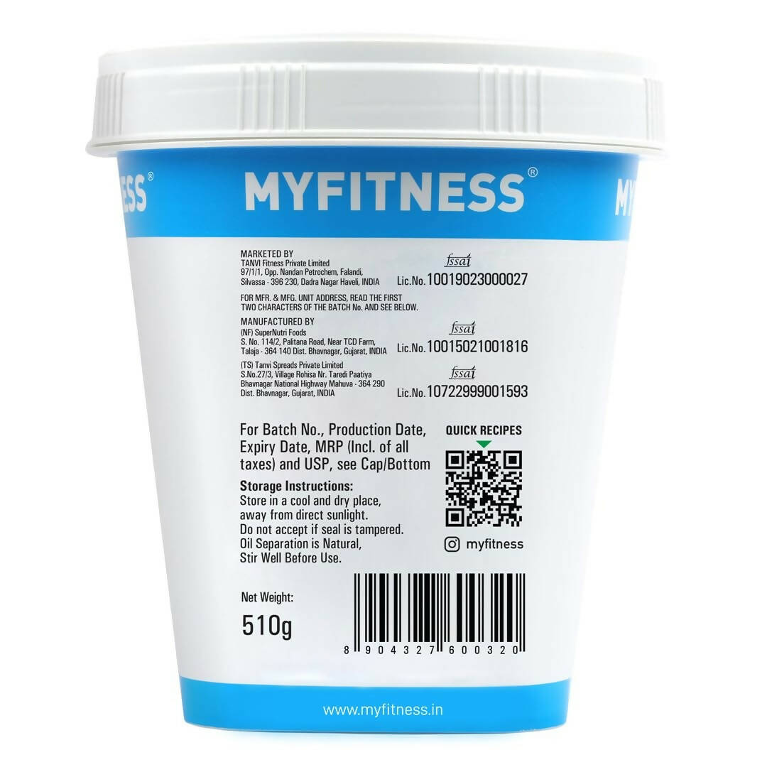 Myfitness Unsweetened Natural Peanut Butter Smooth