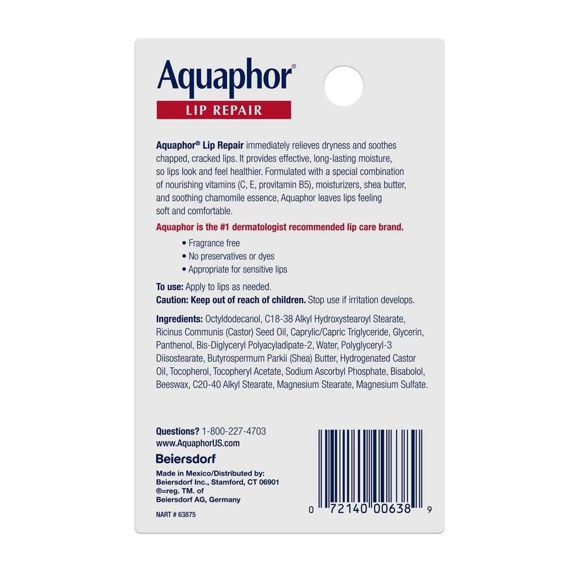 Aquaphor Eucerin Lip Repair