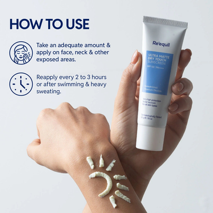 Re'equil Ultra Matte Dry Touch Sunscreen Gel SPF 50 PA++++