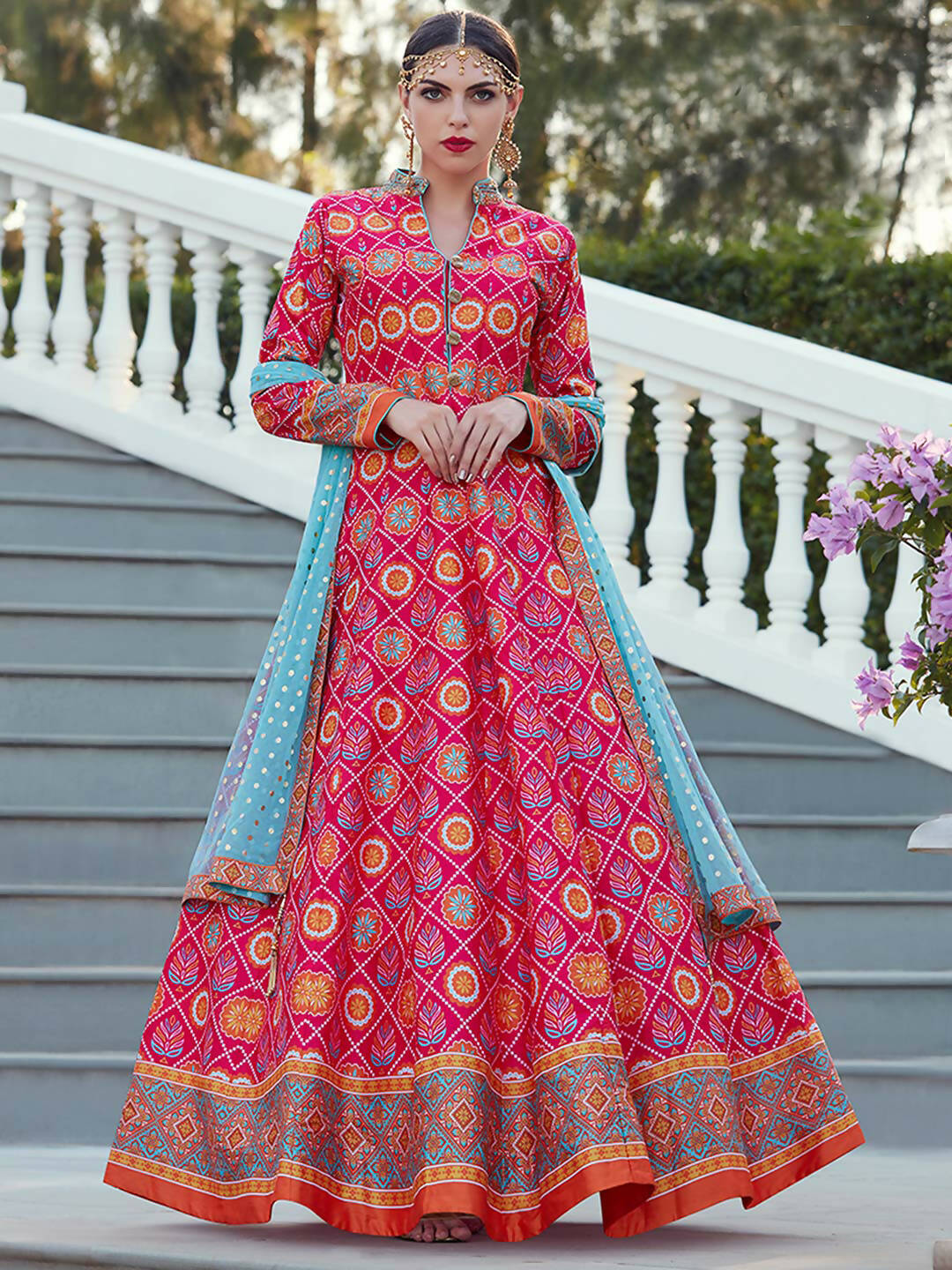 Partywear Designer Pink Heavy Soft Killer Silk Salwar Suit - Anbazaar