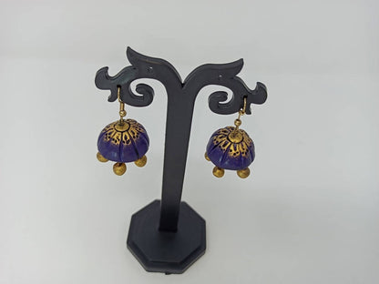 Terracotta Double Shade Hanging Jhumkas