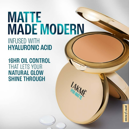 Lakme 9 To 5 Hya Matte Pressed Powder - Cinnamon