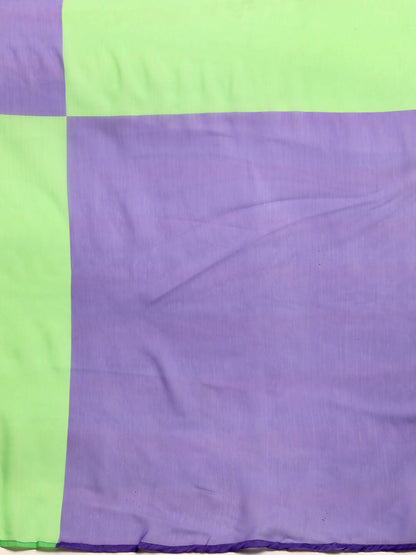 Ahalyaa Women's Traditional Semi Stitch Saree - Fluorescent Green