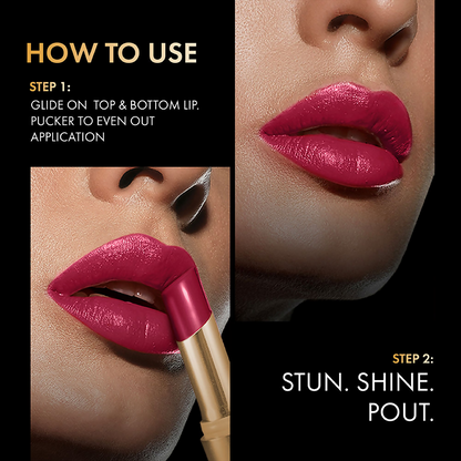 Lakme Glitterati Collection Shine Lipstick - Pink Rose