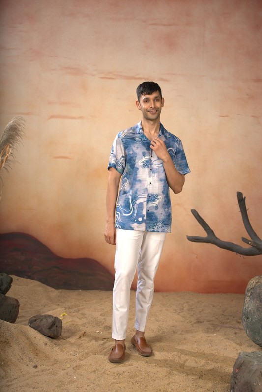 Marble Print Shirt by Hilo Design