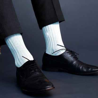 Socksoho Luxury Men Socks Crystal Blue