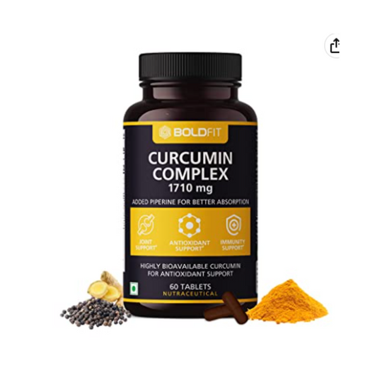 Boldfit Curcumin Complex 1700mg Tablets