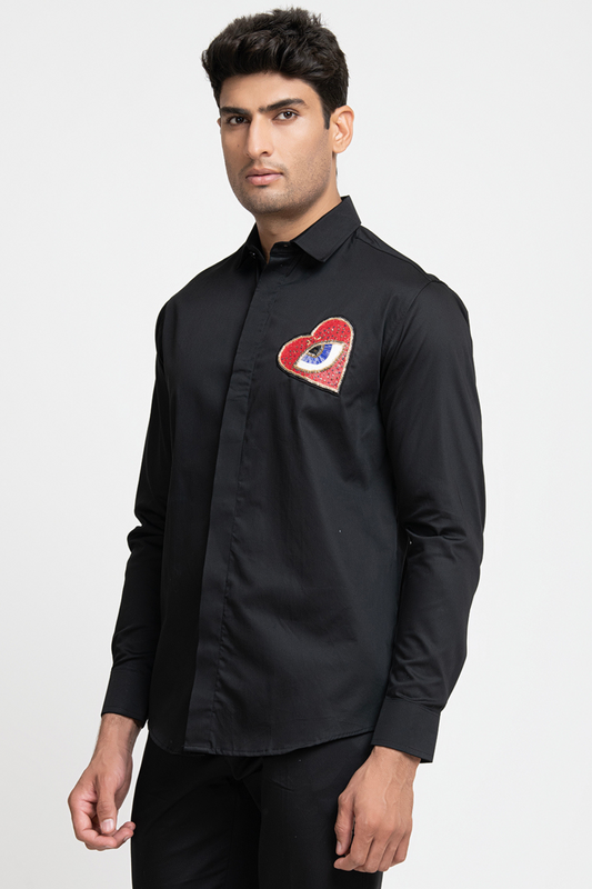 Red Heart Embroidery Shirt by Hilo Design