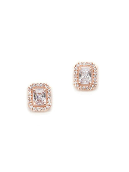 stone stud (Rose gold) - Ruby Raang