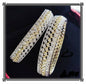 Gold-Polished Alloy Designer American Diamond Bangle Set - The Pari