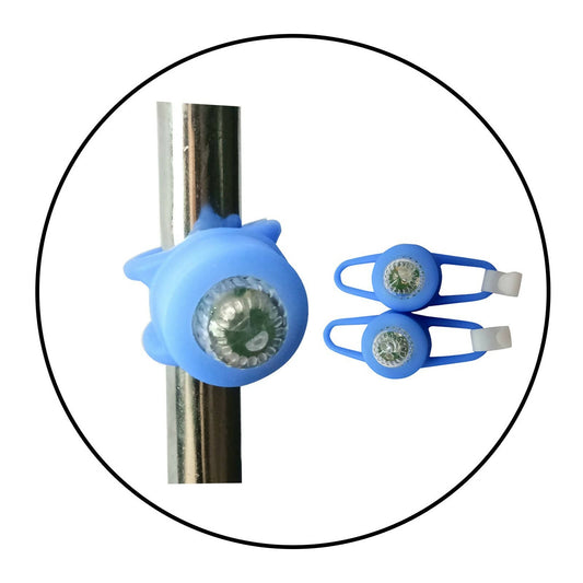 Safe-O-Kid Bicycle/Baby Stroller Led Light With Sos Signal Light Complete Front & Rear Road Safety - Blue