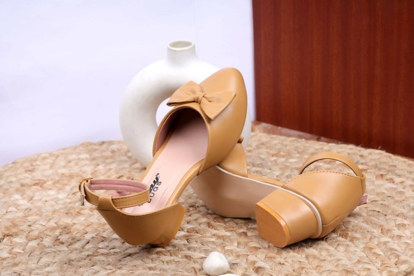 Tiny Bugs Girls Bow Embellished Ballerinas - Tan